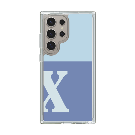Slim Protection Case［ Original - initial two tone - X blue ］
