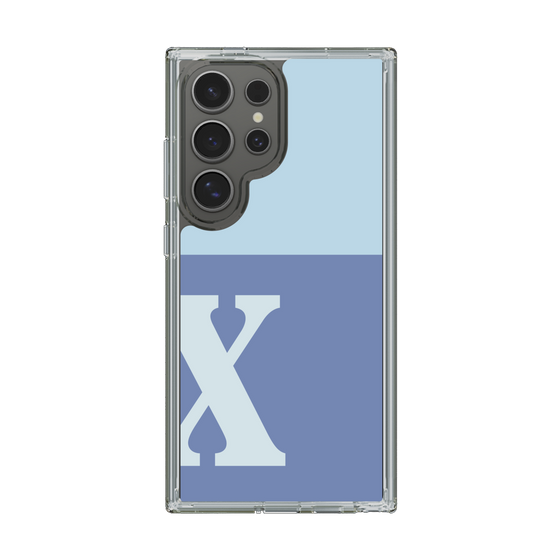 Slim Protection Case［ Original - initial two tone - X blue ］