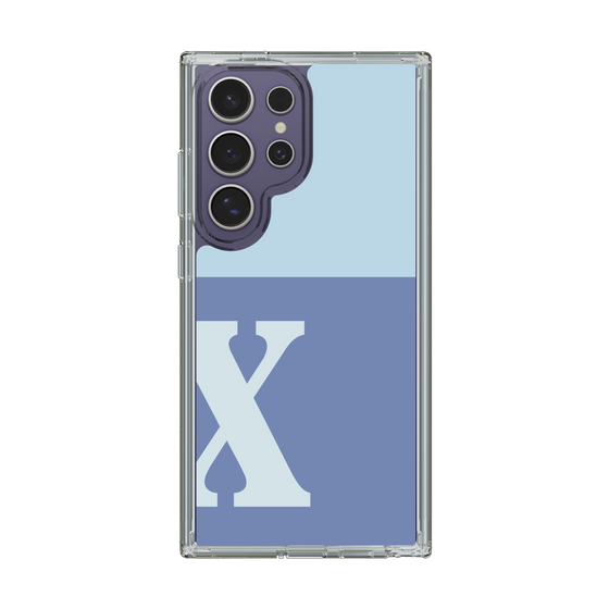 Slim Protection Case［ Original - initial two tone - X blue ］