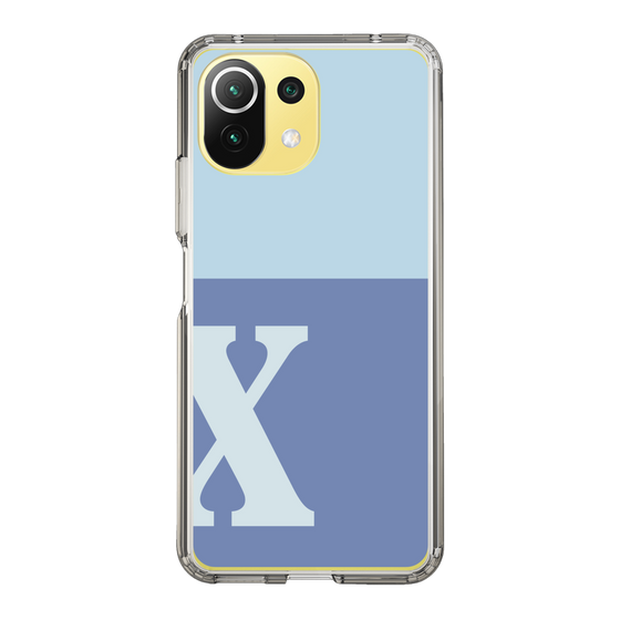 Slim Protection Case［ Original - initial two tone - X blue ］
