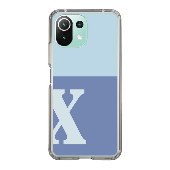 Slim Protection Case［ Original - initial two tone - X blue ］