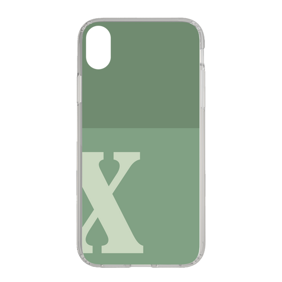 Slim Protection Case［ Original - initial two tone - X green ］