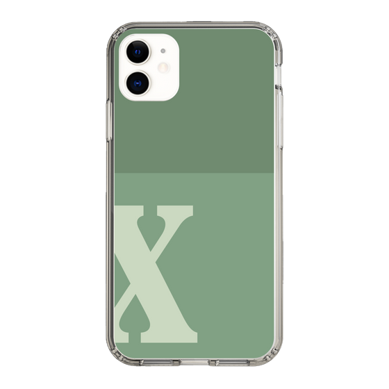Slim Protection Case［ Original - initial two tone - X green ］