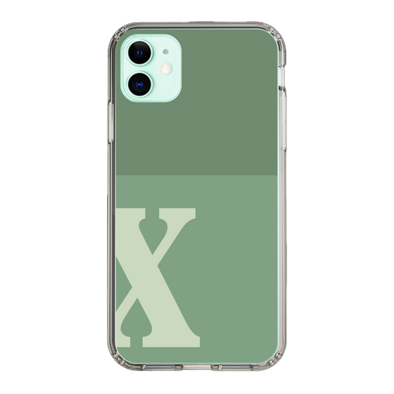Slim Protection Case［ Original - initial two tone - X green ］