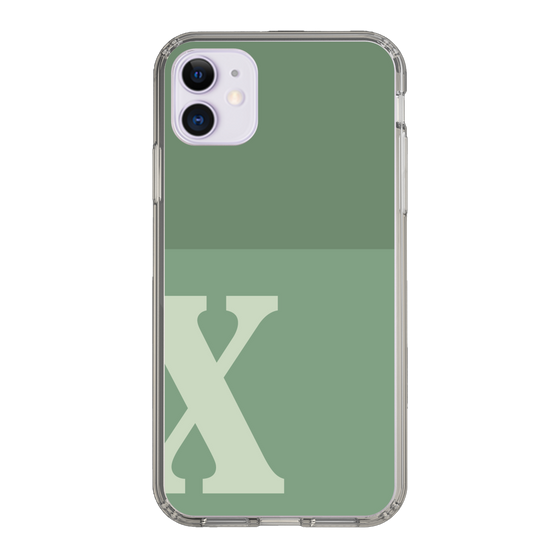 Slim Protection Case［ Original - initial two tone - X green ］