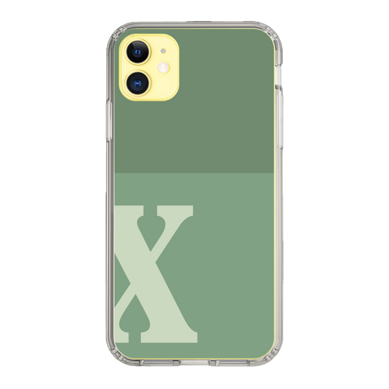 Slim Protection Case［ Original - initial two tone - X green ］