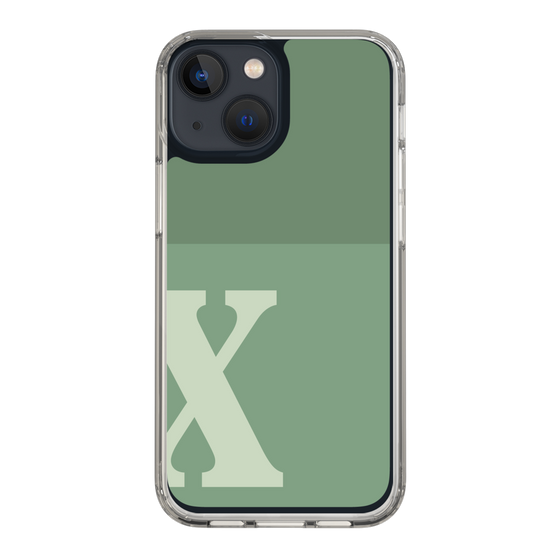 Slim Protection Case［ Original - initial two tone - X green ］