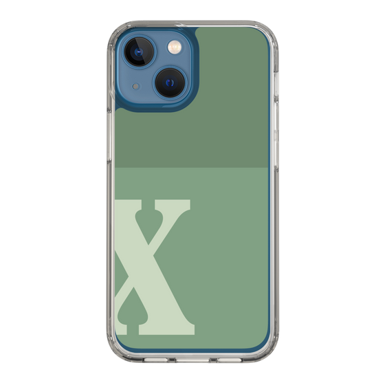 Slim Protection Case［ Original - initial two tone - X green ］