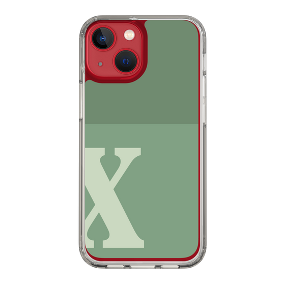 Slim Protection Case［ Original - initial two tone - X green ］