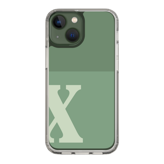 Slim Protection Case［ Original - initial two tone - X green ］