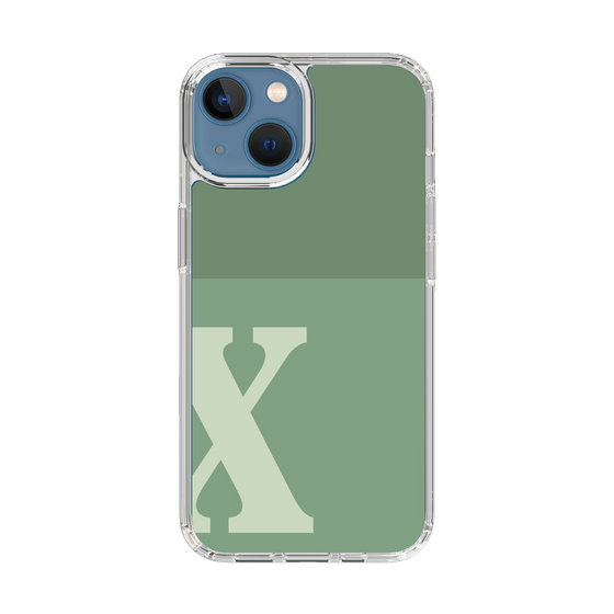 Slim Protection Case［ Original - initial two tone - X green ］