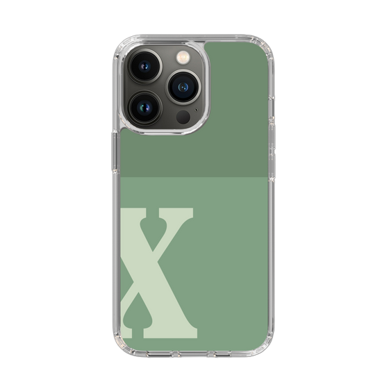 Slim Protection Case［ Original - initial two tone - X green ］