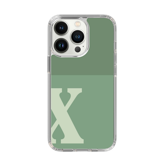Slim Protection Case［ Original - initial two tone - X green ］