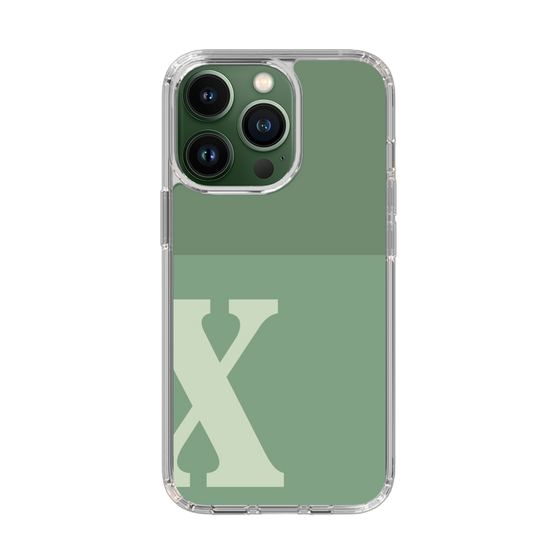 Slim Protection Case［ Original - initial two tone - X green ］