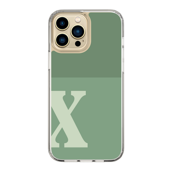 Slim Protection Case［ Original - initial two tone - X green ］