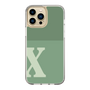 Slim Protection Case［ Original - initial two tone - X green ］