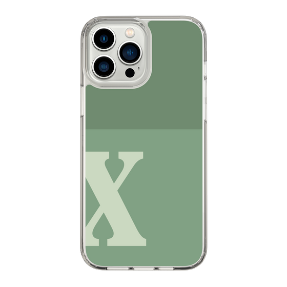 Slim Protection Case［ Original - initial two tone - X green ］