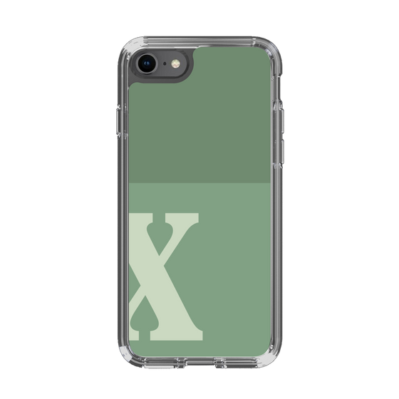 Slim Protection Case［ Original - initial two tone - X green ］