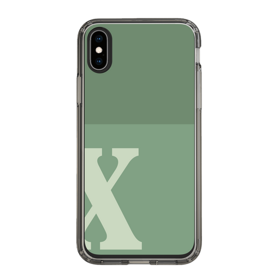 Slim Protection Case［ Original - initial two tone - X green ］