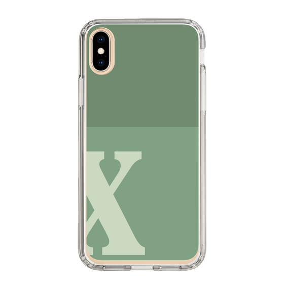 Slim Protection Case［ Original - initial two tone - X green ］