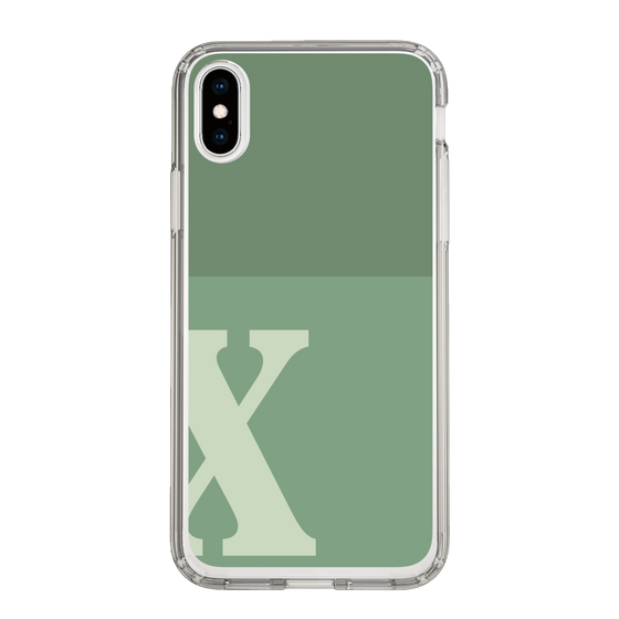Slim Protection Case［ Original - initial two tone - X green ］