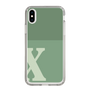 Slim Protection Case［ Original - initial two tone - X green ］