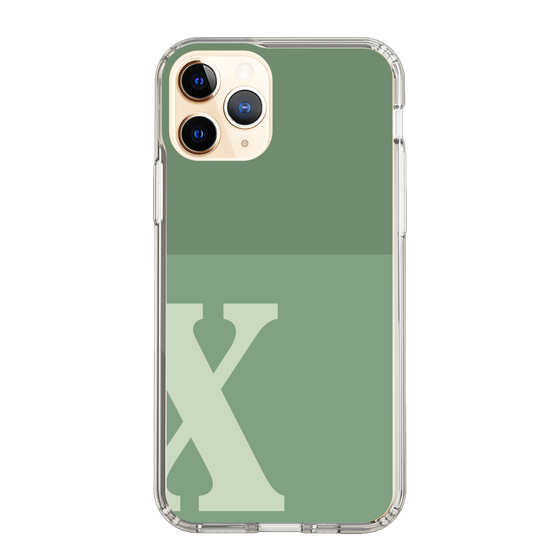 Slim Protection Case［ Original - initial two tone - X green ］