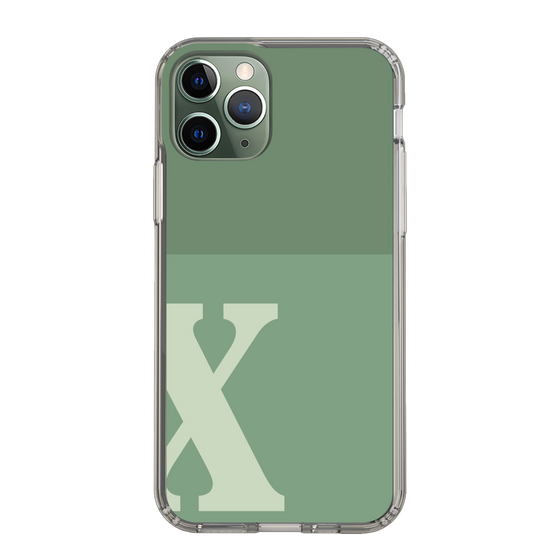 Slim Protection Case［ Original - initial two tone - X green ］