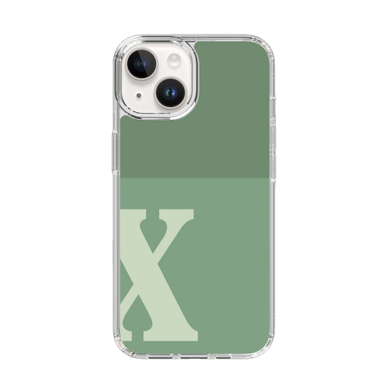Slim Protection Case［ Original - initial two tone - X green ］