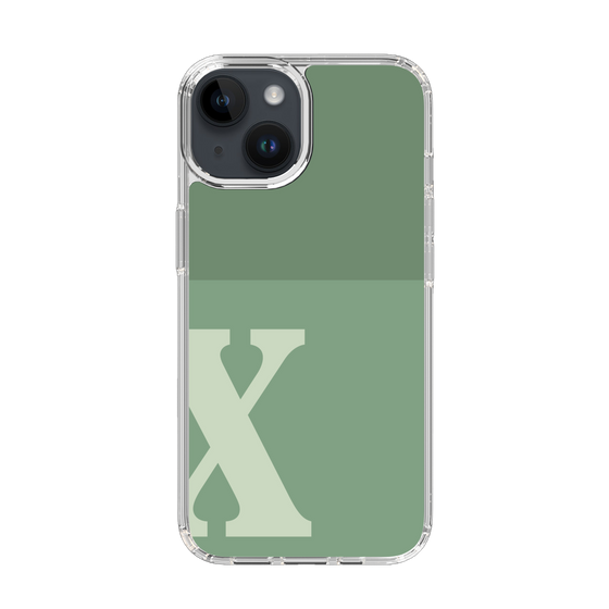 Slim Protection Case［ Original - initial two tone - X green ］