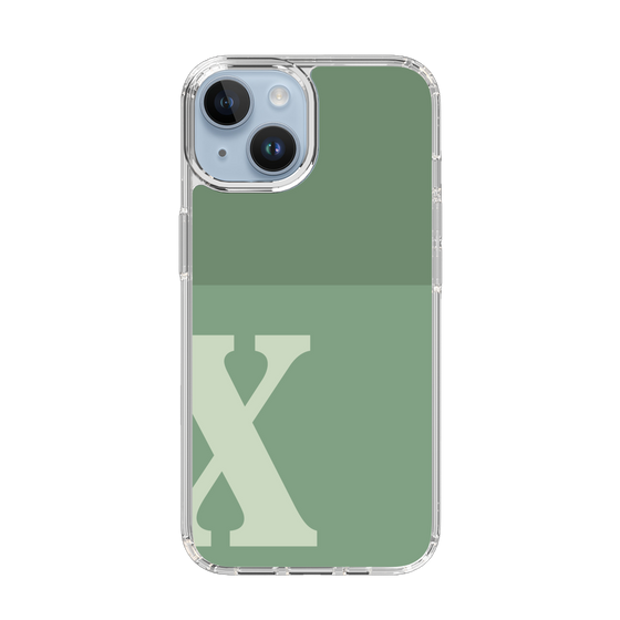 Slim Protection Case［ Original - initial two tone - X green ］