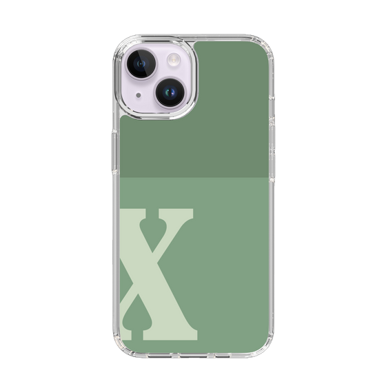 Slim Protection Case［ Original - initial two tone - X green ］