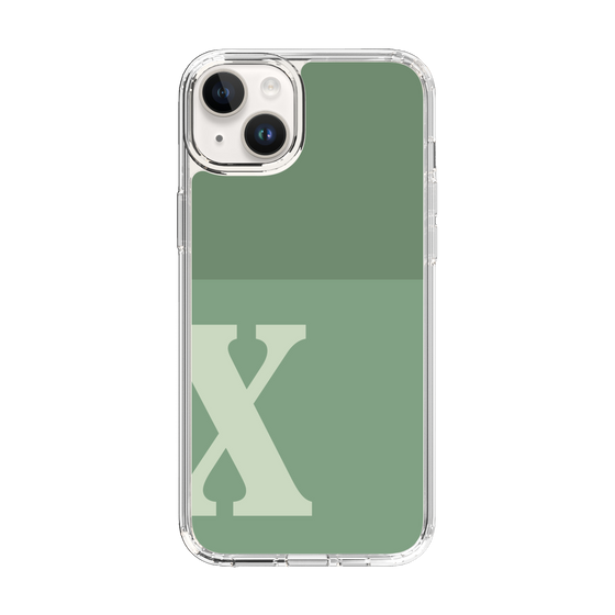 Slim Protection Case［ Original - initial two tone - X green ］