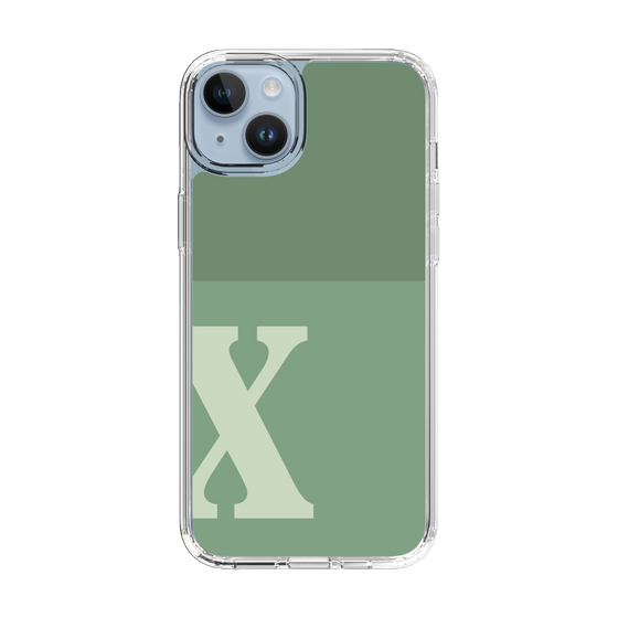 Slim Protection Case［ Original - initial two tone - X green ］