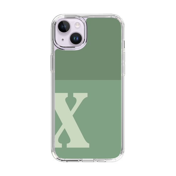 Slim Protection Case［ Original - initial two tone - X green ］