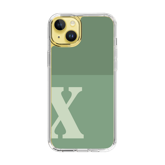 Slim Protection Case［ Original - initial two tone - X green ］