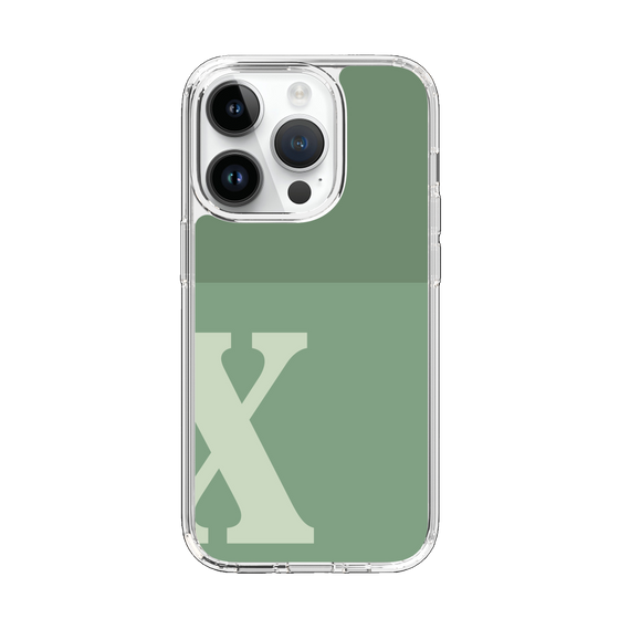 Slim Protection Case［ Original - initial two tone - X green ］