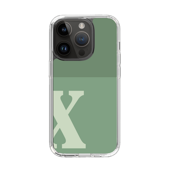 Slim Protection Case［ Original - initial two tone - X green ］
