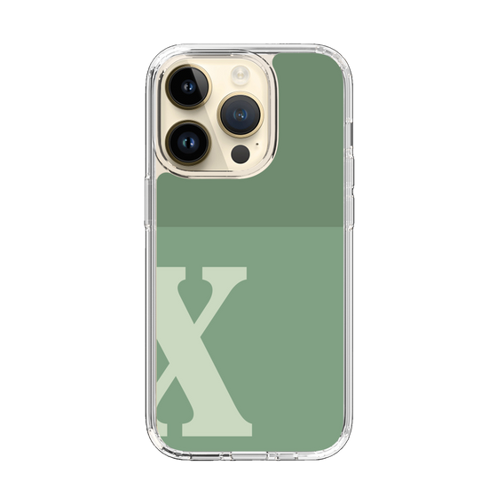 Slim Protection Case［ Original - initial two tone - X green ］