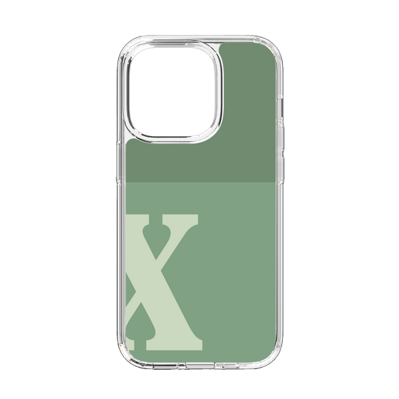 Slim Protection Case［ Original - initial two tone - X green ］