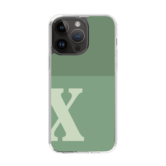 Slim Protection Case［ Original - initial two tone - X green ］