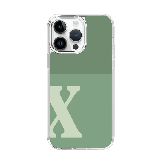 Slim Protection Case［ Original - initial two tone - X green ］