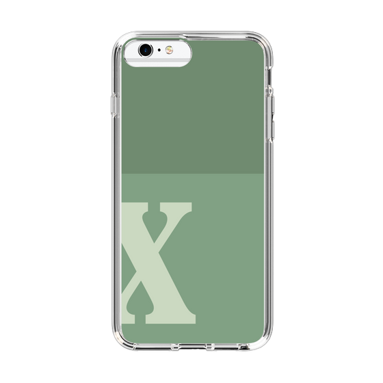 Slim Protection Case［ Original - initial two tone - X green ］