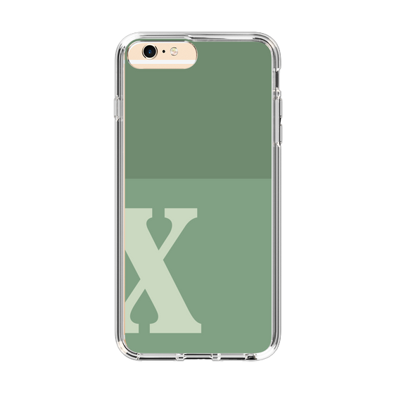 Slim Protection Case［ Original - initial two tone - X green ］