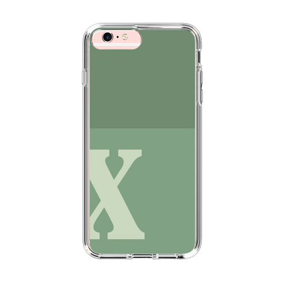 Slim Protection Case［ Original - initial two tone - X green ］