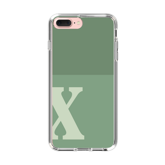 Slim Protection Case［ Original - initial two tone - X green ］