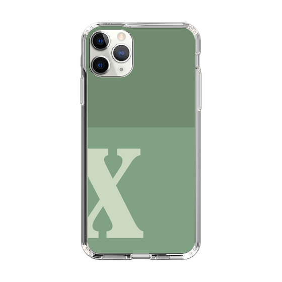 Slim Protection Case［ Original - initial two tone - X green ］