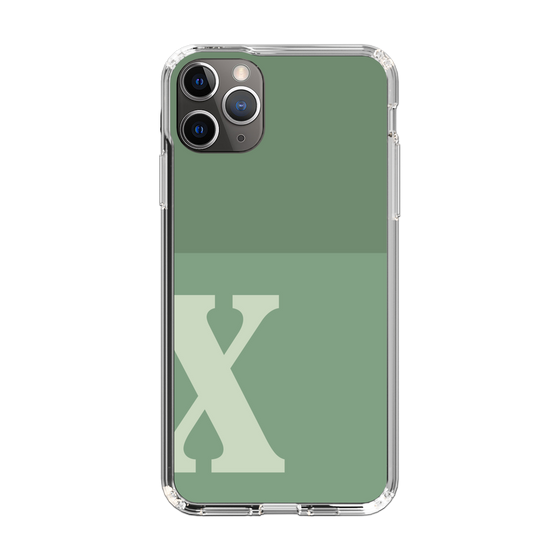 Slim Protection Case［ Original - initial two tone - X green ］