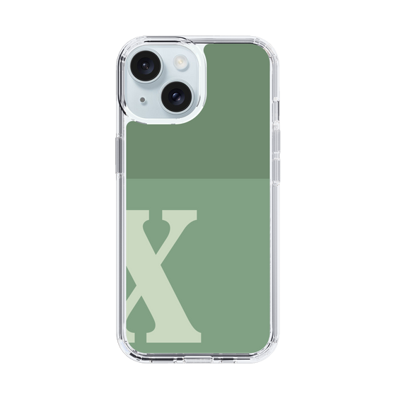 Slim Protection Case［ Original - initial two tone - X green ］