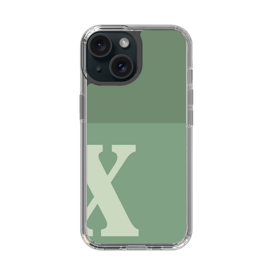 Slim Protection Case［ Original - initial two tone - X green ］
